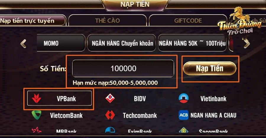 Cách Nạp Tiền tại TDTC WEB 2024 4 cách tải game tdtc