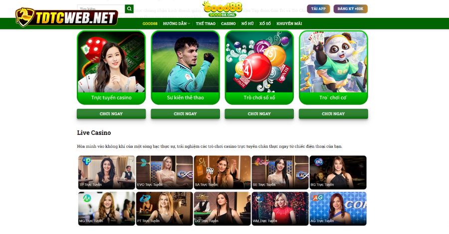 Khám phá Good88 - Điểm giải trí hấp dẫn không thể bỏ lỡ trong năm 2024 5 Casino trực tuyến hấp dẫn tại Good88
